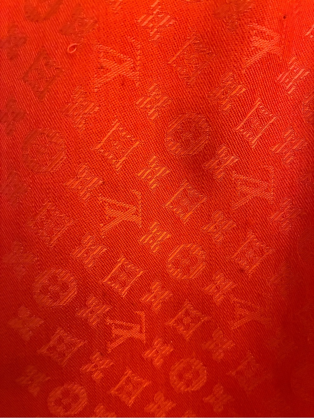 Louis Vuitton Orange Monogram Jacquard Scarf